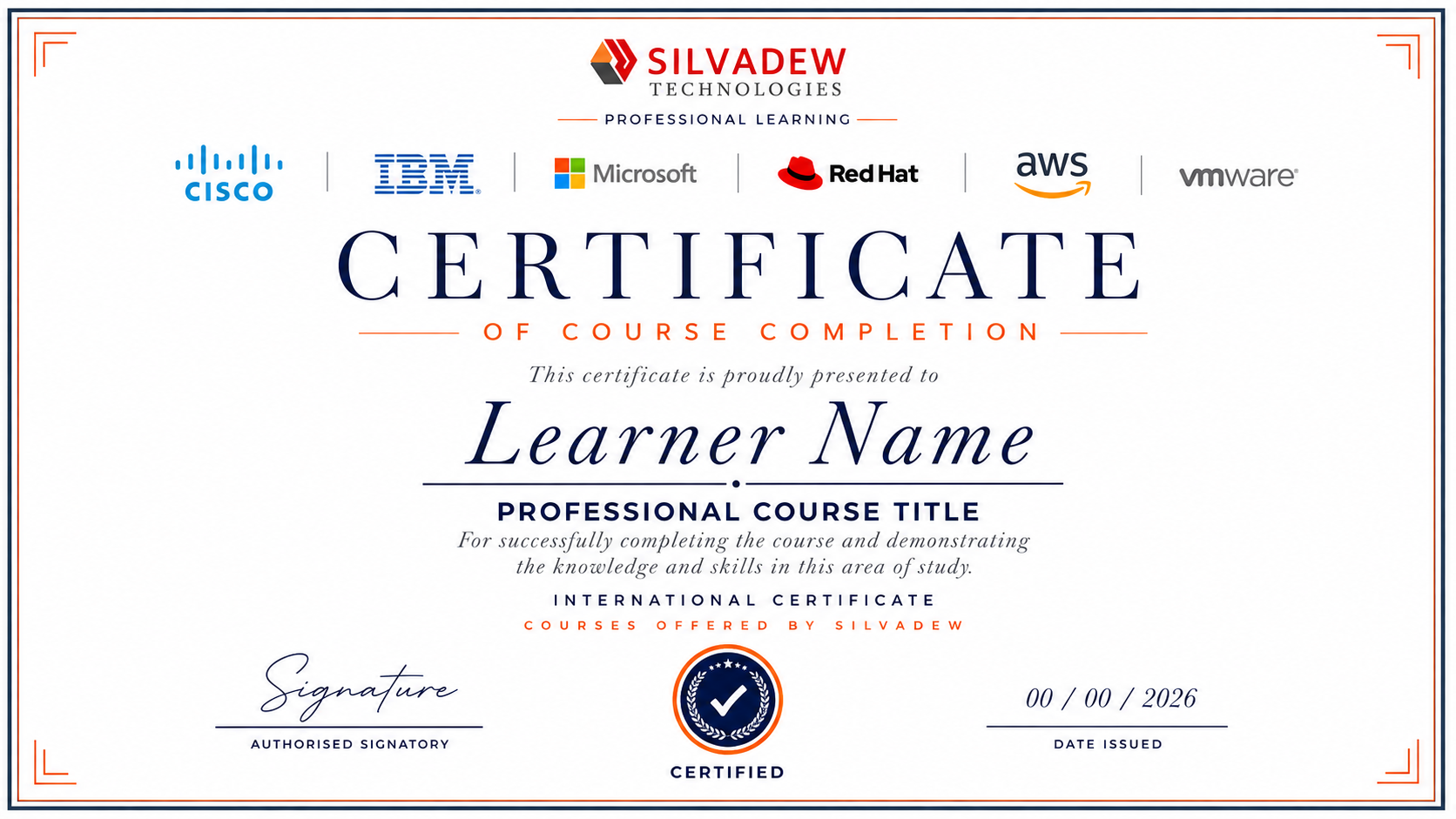 Silvadew Technologies Certificate
